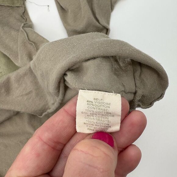 Anthropologie | TINY brand | Olive Green Embroidered Women's Top | size large - Picture 5 of 6